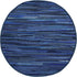The Beer Valley Cotton Woven Rag Rug, 4' Round - Navy Blue Boho Circle Rug for Living Room, Bathroom, Bedroom