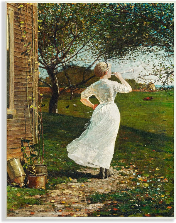 Stupell Industries Classic Woman Instrument Painting, Rural Vintage Design by Lettered and Lined