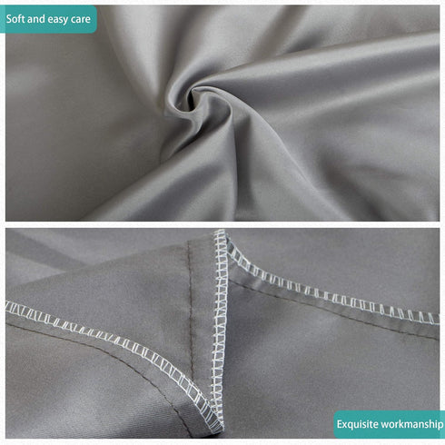 2 Pack Zipped Satin Pillowcases for Hair and Skin, Silky Soft (20"x30"), Dark Grey