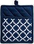 DII Lattice Basics Collection Kitchen Essentials, Oven Mitt & Potholder Set, Nautical Blue, 2 Piece