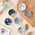 Ceramic Dipping Bowls Set of 6, 3 Inch Pinch Bowls for Sushi, Snack, Soy, BBQ, 2.5 Oz Blue and White