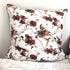 Tache Floral Red White Euro Sham, 26 inch Quilted 1pc Rose Garden Hummingbirds Microfiber Square Pillow Cover