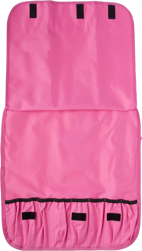 Mercer Culinary 7-Pocket Knife Roll Storage Bag in Pink