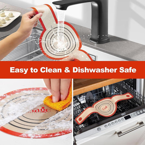 2 Pcs Silicone Bread Sling, Non-Stick Heat Resistant Baking Mat for Dutch Oven with Long Handle for Sourdough