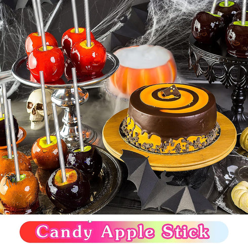 Zopeal 200 Pieces Clear Acrylic Lollipop Sticks for Cake Pops, Candy Treats, Wedding Halloween Christmas Toppers (4