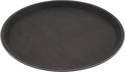 G.E.T. NS-1100-BK BPA-Free Non-Slip Plastic Round Serving Tray, 11", Black