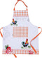 AMOUR INFINI Women s Cotton Aprons with Pocket, Adjustable Strap and Waist Ties, Washable for Baking, Cooking,