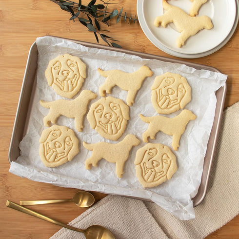Bakerlogy Set of 2 Labrador Retriever Cookie Cutters (Body & Face), 2 Pieces