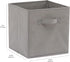 Amazon Basics Collapsible Fabric Storage Cubes with Handles - 10.5"x10.5"x11", Pack of 6, Gray