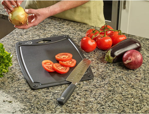 Mercer Culinary Composite Cutting Board, 14.5" X 11", with Silicone Feet and Channel