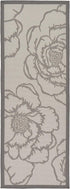 Unique Loom Outdoor Botanical Collection Area Rug - Rose, Gray/Silver (2' x 6' 1" Runner)