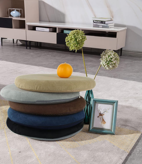 Sigmat Memory Foam Seat Cushion, Anti-slip Soft Round Stool Cushion, Chair Pad 16 Inch, Camel