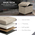 600 LB, 12 16 12, Ornavo Home Storage Ottoman Small Rectangle Ottoman with Legs, Foot Rest Stool Seat, Load up