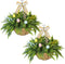 NSOPB Set of 2 Easter Artificial Hanging Plant Flower Baskets, Fake Planter Hanging