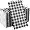 Hunanyume 100 Pack Black and White Gingham Napkins - 3 Ply Disposable Buffalo