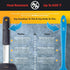 DI ORO Mini Spatula - Silicone Kitchen Scraper for Baking & Cooking, Heat-Resistant up to 600°F (Blue)
