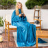 PAVILIA Wearable Blanket with Sleeves for Adult Women Men, Soft Warm Fleece Wrap Throw, Robe Blanket Gift