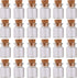 24pcs Mini Glass Bottles with Cork Stoppers, 5ml DIY Art Crafts Storage Container for Wedding Decoration and Party