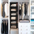 6 Closet Simple Houseware Shelf Hanging Organizer, Black