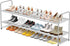 SLEEPING LAMB 2-Tier Long Shoe Rack Organizer, Stackable Wide Shoe Shelf Holds 18-Pairs for Bedroom Entryway