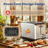 YSSOA Stainless Steel 2 Slice Toaster with Extra Wide Slot, 6 Shade Settings, Compact Oven, Silver
