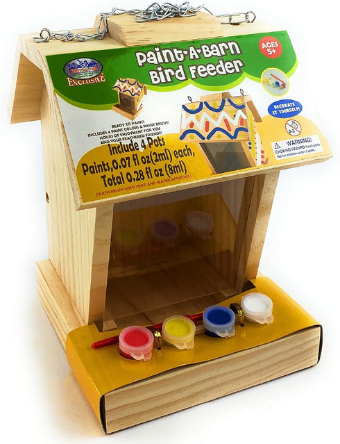 Mtty's Toy Stop Paint Your Own Deluxe Large 9" Wooden Bird Feeder