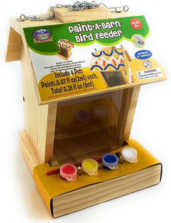 Mtty's Toy Stop Paint Your Own Deluxe Large 9" Wooden Bird Feeder