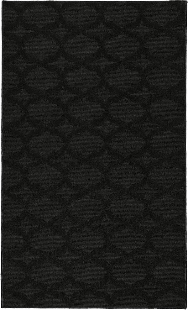 Garland Rug Sparta Area Rug 3-Feet by 5-Feet, Black