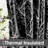 FMFUNCTEX 100% Blackout Curtains for Bedroom, 54 Inch Length Black Branch Panels for Living Room, Thermal Insulated 2