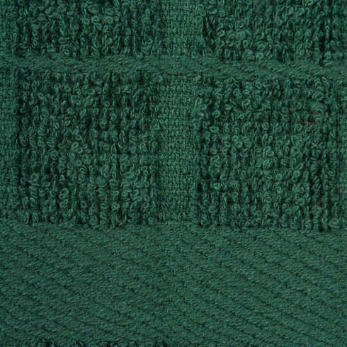 DII Basic Terry Collection Windowpane Dishtowel Set, 16x26, Dark Green, 4 Piece