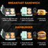 Baker's Friend Breakfast Sandwich Maker, Nonstick Electric Griddle & Grill Combo, 3 in 1 Breakfast Station