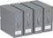 TRZZ 4-Pack Sheet Organizers and Storage, Foldable Fabric Storage Bins for Bed Sheets, Queen/King Size (Grey), 15"