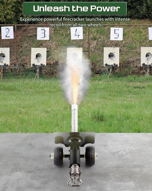 4 lbs Firecracker Cannon, Stainless Steel Mini Cannon Model Shoots Firecrackers, Military Collectible Ornaments, Robust
