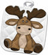 3D Rose Cute Sitting Moose Illustration Pot Holder, 8 x 8