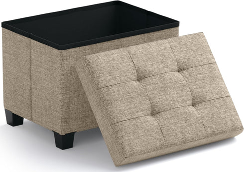 Ornavo Home Storage Ottoman Small Rectangle Ottoman with Legs, Foot Rest Stool