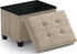 Ornavo Home Storage Ottoman Small Rectangle Ottoman with Legs, Foot Rest Stool
