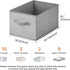 GRANNY SAYS Storage Baskets for Shelves, Fabric Storage Bins, Collapsible Boxes, Gray, Large, 3-Pack