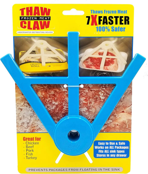 Blue Thaws Frozen Meat 7X Faster & 100% Safer, Thaws in Minutes Instead of Hours