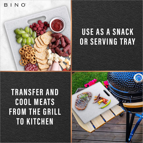 BINO Cutting Board - 3-Piece Chopping Boards, BPA-Free Plastic, Durable, Dishwasher Safe