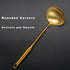 Stainless Steel Ladle Spoon Kitchen Turner - Big Soup Ladle Cooking Utensil Tool - Gold Soup Ladle