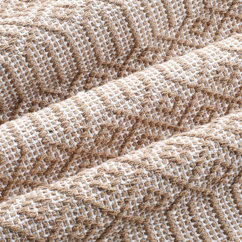 The Beer Valley Hand Woven Geometric Runner Rug 2'x6', Beige Non-Slip Long Carpet for Hallway