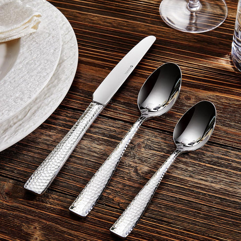 KEAWELL Premium 4-Piece Louis Hammered Spoons Set, 18/10 Stainless Steel, Dishwasher Safe, 6.4" Teaspoon