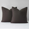Mixhug Decorative Linen Throw Pillow Covers, Farmhouse Cushion Covers for Couch and Bed, Coffee Brown, Set of 2