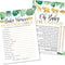 Hadley Designs Hilarious Baby Shower Games Set – 25 Double-Sided Cards for 25 Guests, Word Scramble, True or False