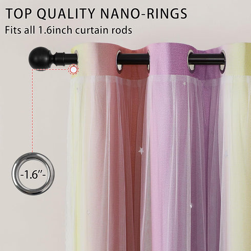 Grommet 34x63 Inches 2 Set XiDi Curtains for Girls Bedroom Decor Kids Blackout Curtains for Nursery Room Darkening