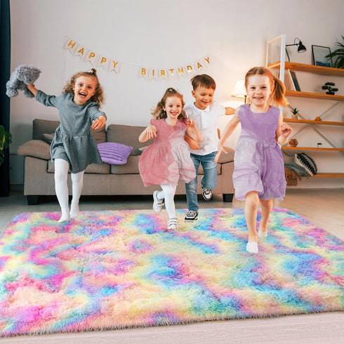 5x7 Ultra Fluffy Rug for Living Room Bedroom, Fuzzy Large Area Rug for Living Room, Plush Soft Shag Carpet for Girl Boy