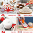 LIANYU 27 PCS Kitchen Utensils Set with Holder - Silicone Cooking Tools with Stainless Steel Handle for Nonstick
