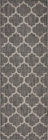Unique Loom Outdoor Trellis Collection Area Rug (2' x 3' 1" Runner, Black/ Ivory) by Unique Loom
