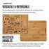 Farberware Charcuterie Board with Recessed Handles, Reversible Kitchen Cutting Board, 11-inch x 14-Inch