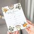 Bliss Collections 25 Baby Shower Invitations with Envelopes, Woodland Animals, Gender Neutral 5x7 Cards